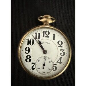 1921 Illinois 16s 21j Bunn Special Railroad Pocket Watch 20yr Gold Filled~Runs